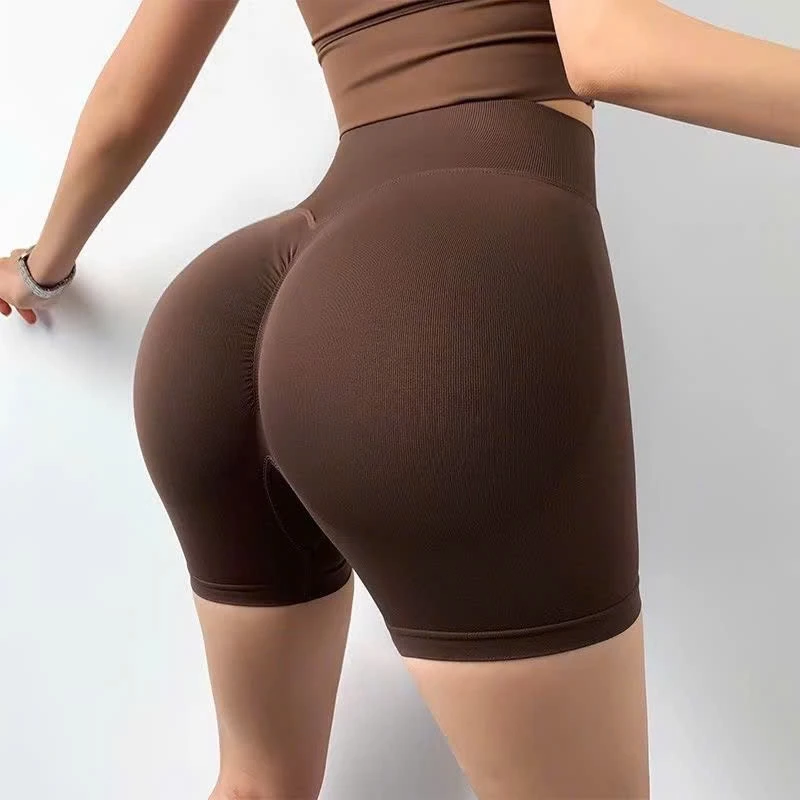 Quần Đùi Ngắn Tập Gym Nữ Chun Mông Quần Legging Siêu Tôn Dáng Vải Dệt Kim Co Dãn Thoải Mái Evasport
