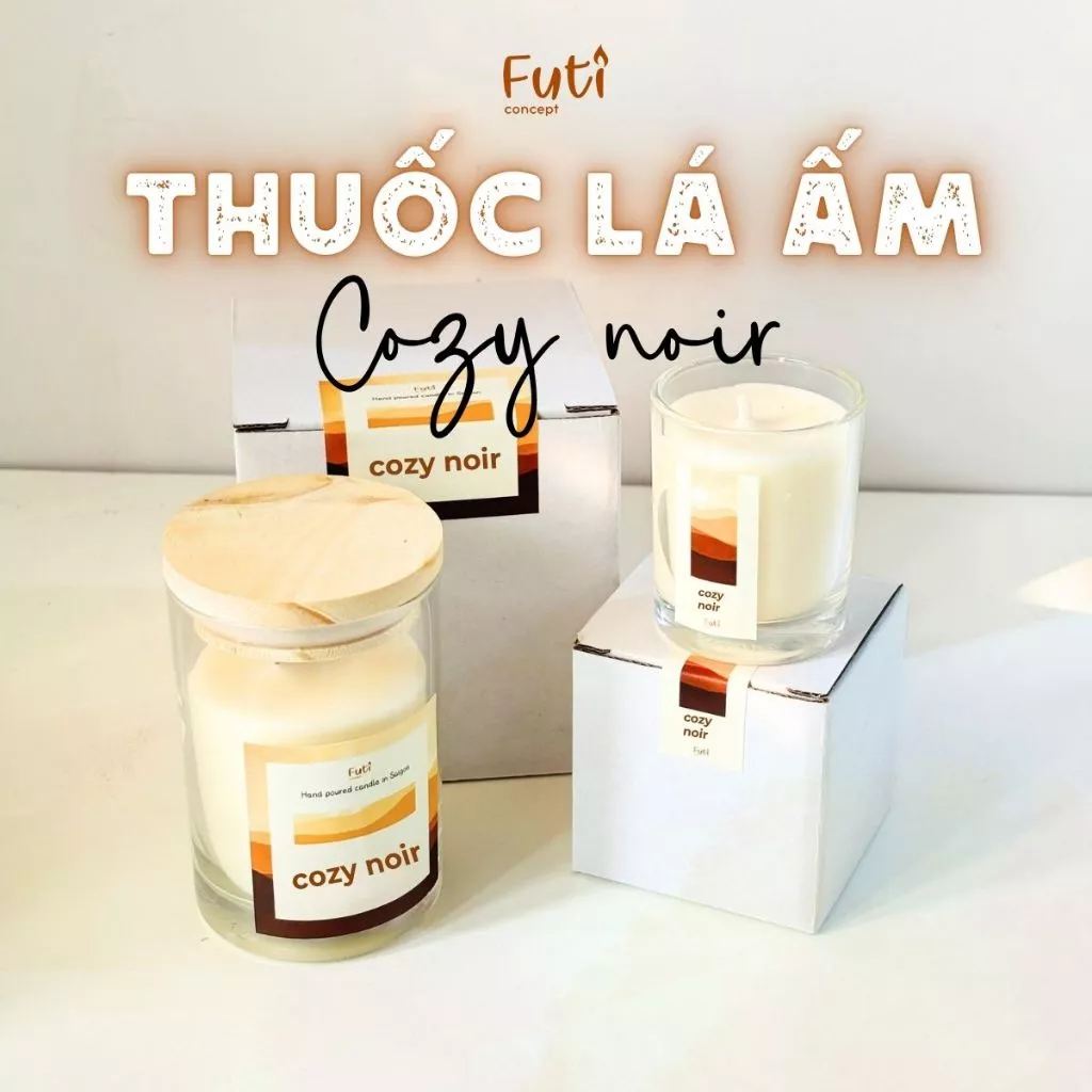 Nến Thơm Thiên Nhiên Cozy Noir Kèm Hộp, Candle Cup Handmade - BST Into The Wild