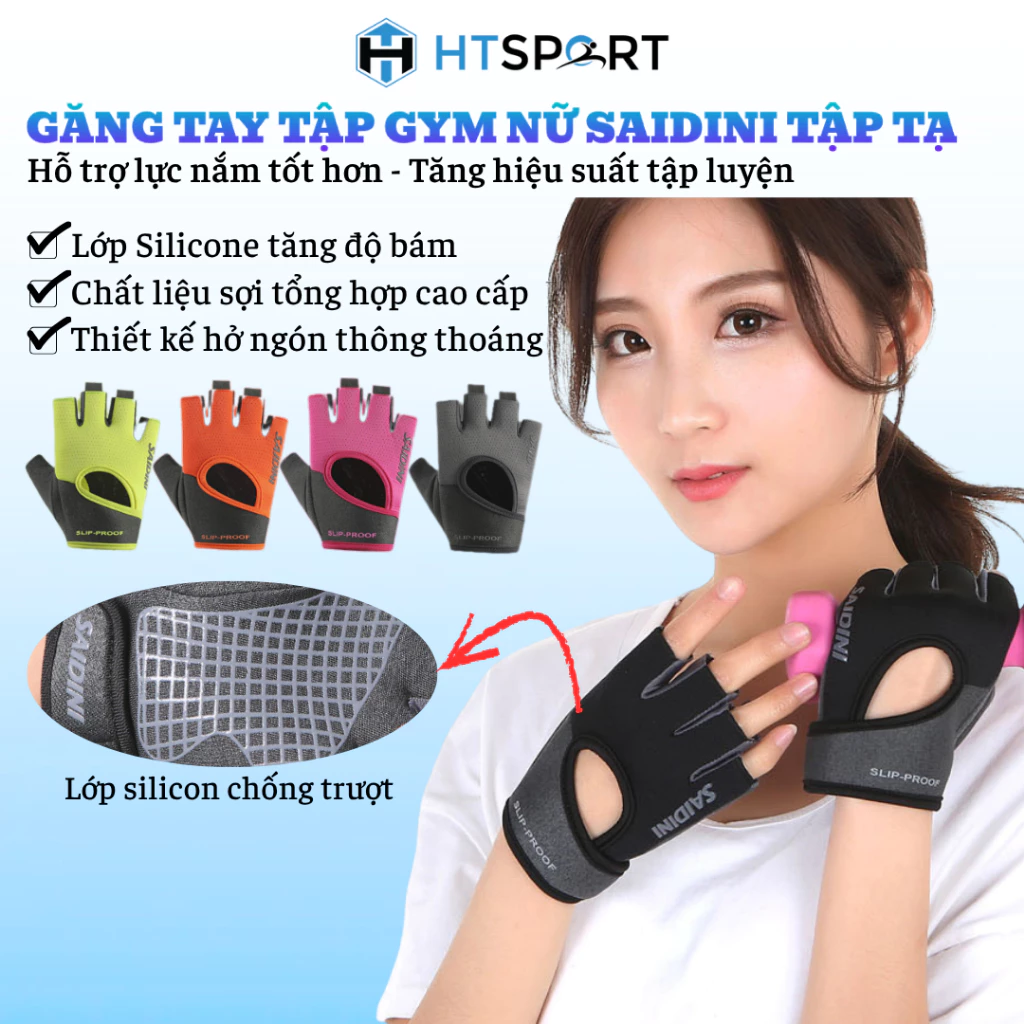 Găng Tay Nữ, Bao Tay Tập Gym Nữ Saidini Tập Tạ Thể Thao Thể Hình Chính Hãng