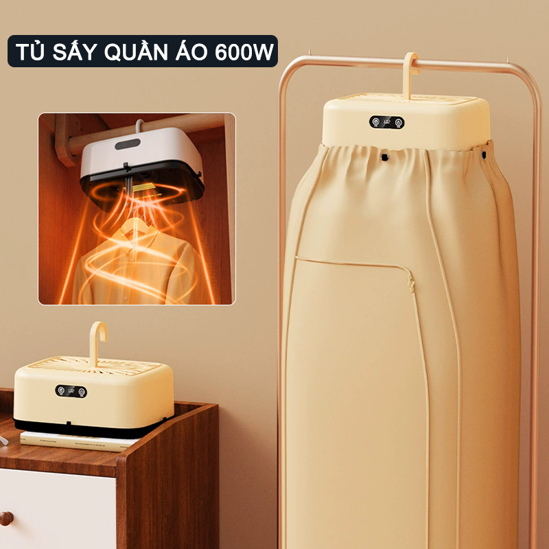 Máy Sấy Quần Áo Cao Cấp ARTNEXTECH Công Suất 600W, Gấp Gọn Khử Trùng Treo…