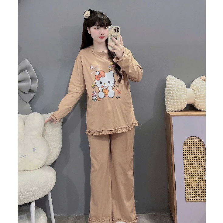 (45-110kg,có 4 màu)Bộ đồ bầu và sau sinh Bigsize in hình cực xinh