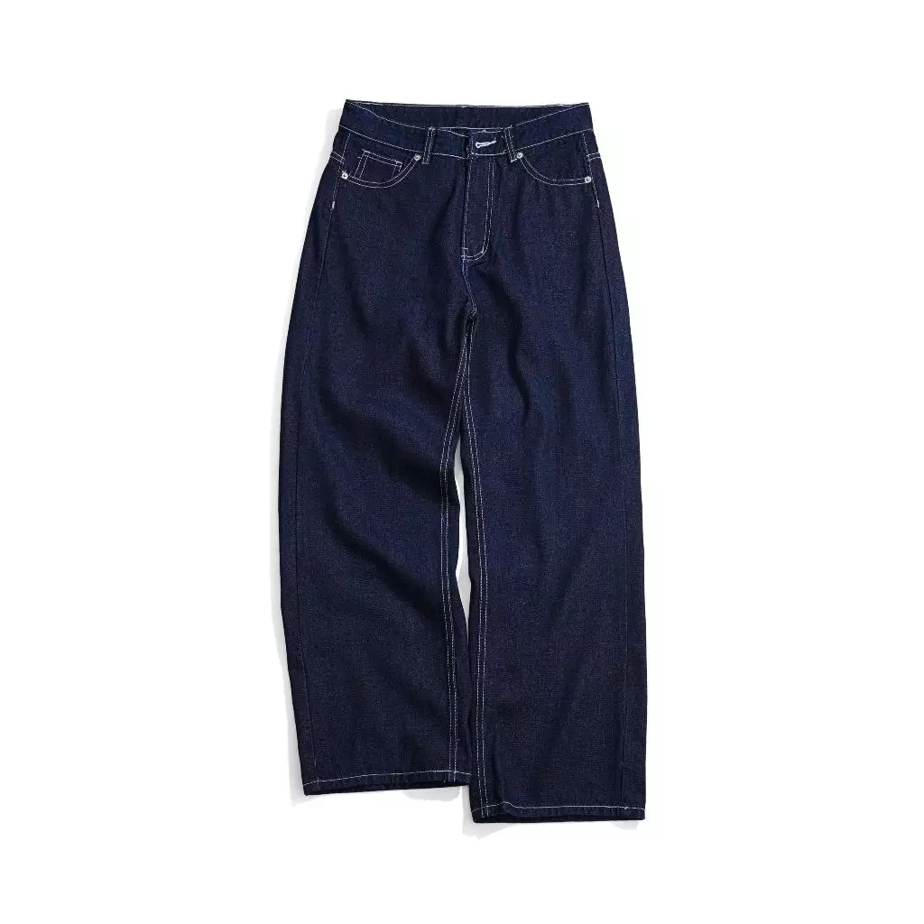 INDIGO WIDE STRAIGHT JEANS WHOSE - Quần jeans ống đứng wide fit Whose Studio 1718