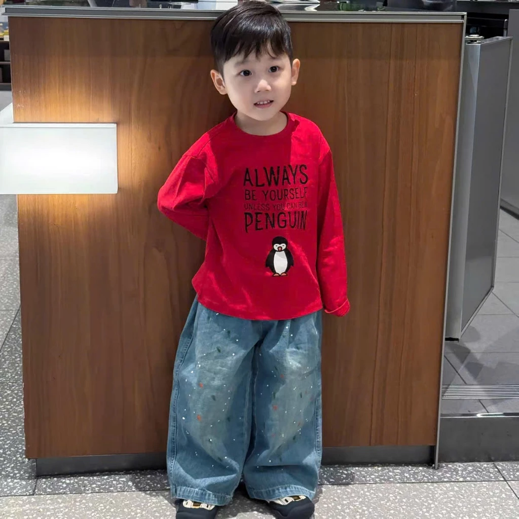 Áo thun dài tay cho bé trai ELIOKIDS, áo thun tay dài bé trai chất cotton mặc thu, đông thời trang.