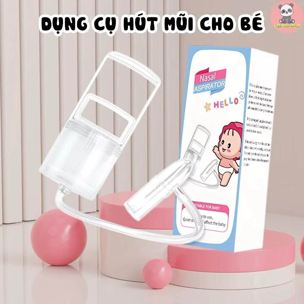 Dụng cụ hút mũi kéo tay thế hệ mới chất liệu nhựa nguyên sinh, lực hút mạnh an toàn cho bé, hút mũi dễ dàng