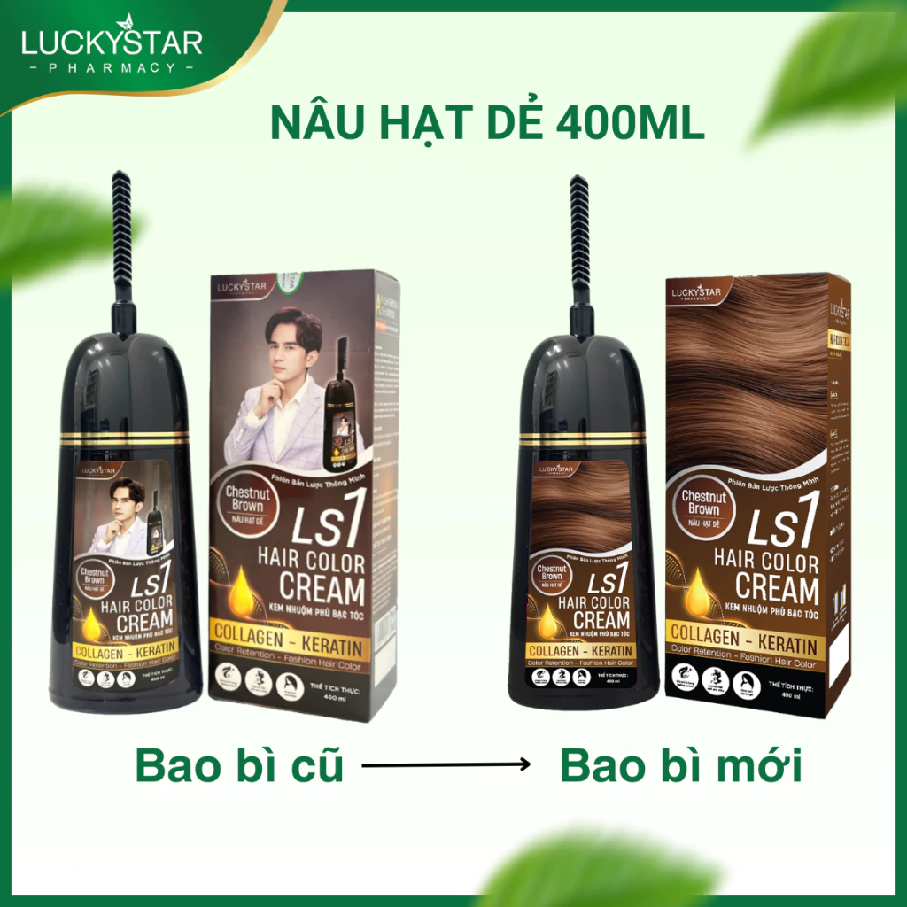 Kem Nhuộm Nâu Hạt Dẻ Lucky Star 250ml/400ml