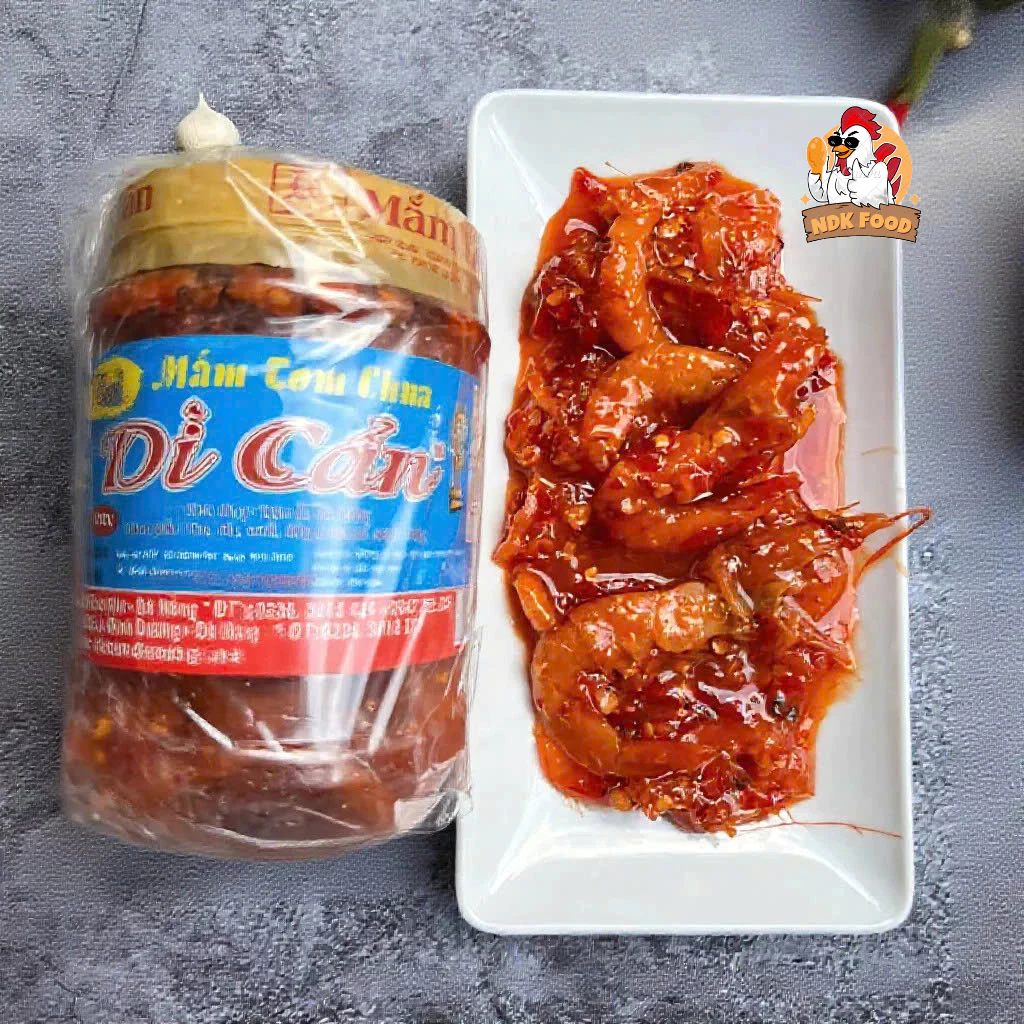 Mắm Tôm Chua Dì Cẩn Đà Nẵng Chính Gốc Hộp 500gr Thơm Ngon Chuẩn Vị Tôm Chuẩn Vị Nhà Làm, ăn bún, chấm rau ,đồ chua ngo