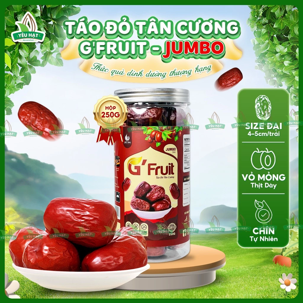 [SIZE ĐẠI] Táo đỏ Tân Cương G'Fruit Size +4cm To Bằng Quả Trứng -  Táo Jumbo Sạch Ăn Vặt Nấu Chè Chưng Yến Yêu Hạt