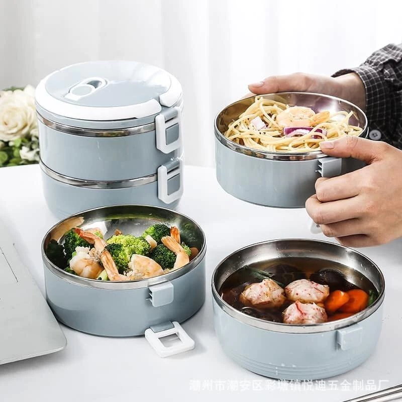 Hộp đựng cơm 2 tầng lõi INOX không gỉ giữ nhiệt tốt màu sắc sang trọng lịch sự tiện dụng