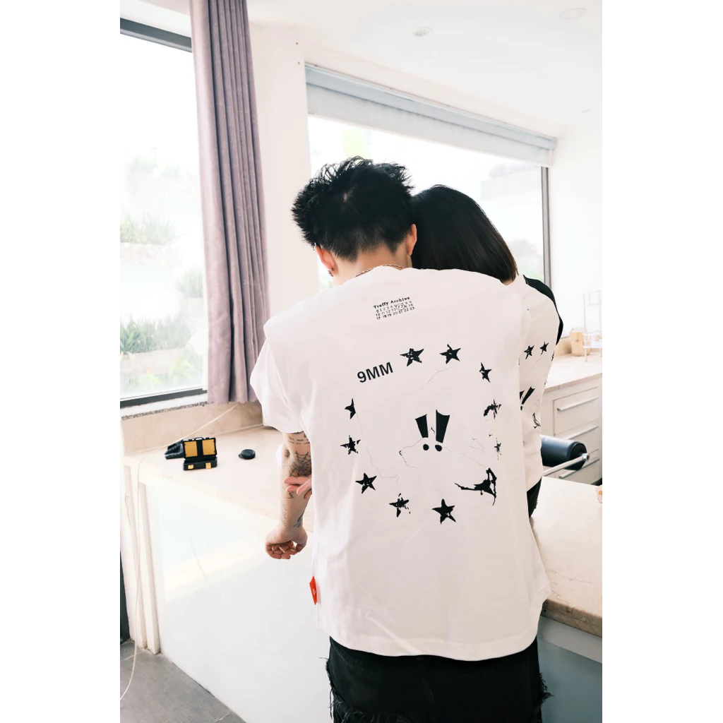 Áo Thun Tay Ngắn TRAFFY 9MM GALAXY POP Form Regular Stargirl/ Starboy Cotton 2 Chiều Unisex