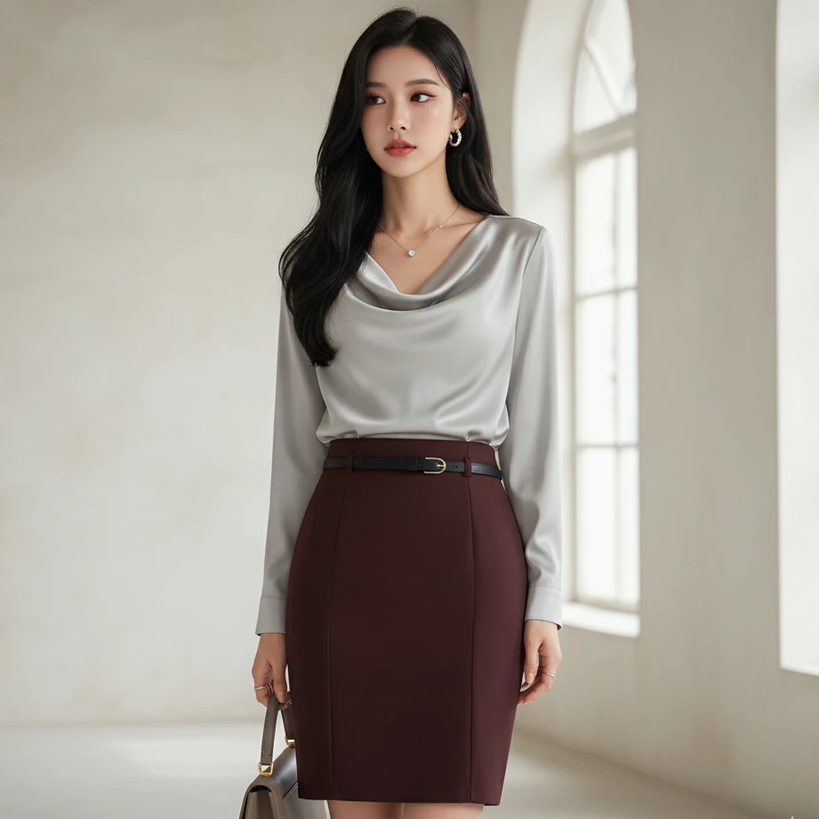 (Size 34-XS)Reserved Đức - Chân váy chính hãng auth new tag cao cấp có sẵn sale váy 0383I-80X công sở bút chì đỏ