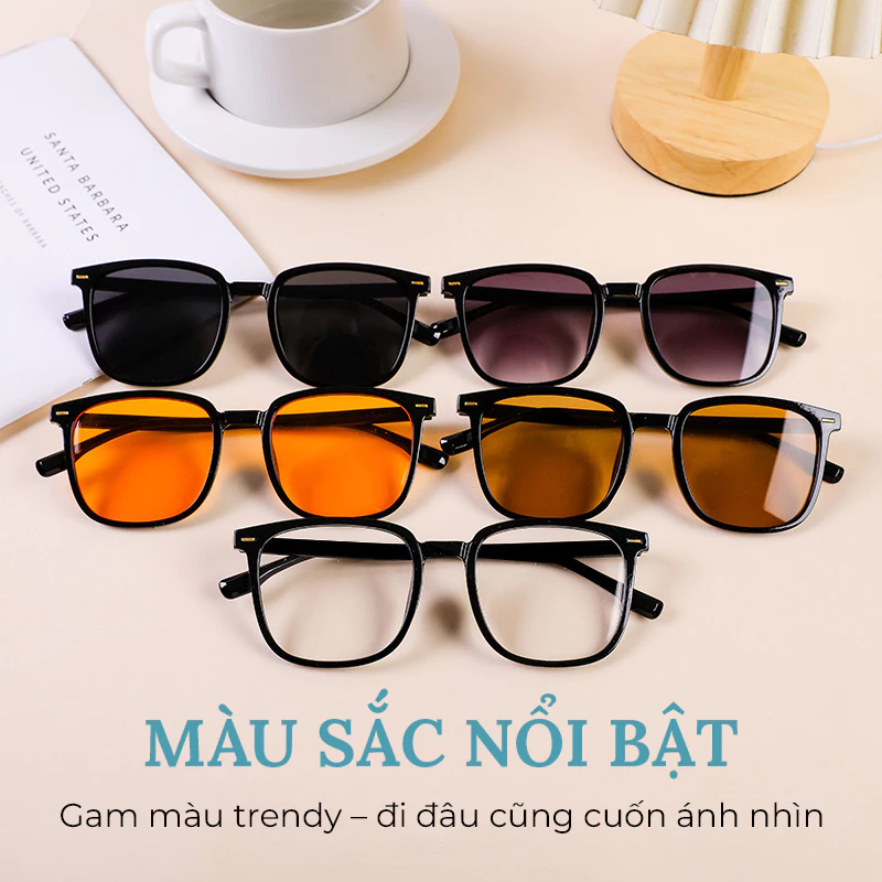 Mắt kính râm mát nữ nam mắt chống UV400 phong cách Hàn Quốc thời trang đẹp giá rẻ HANASO 266
