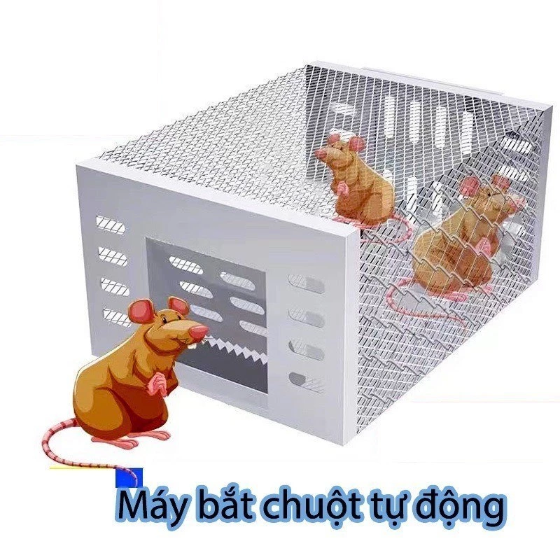 Bẫy chuột, Lồng bắt chuột, Máy bắt chuột tự động chất liệu thép không rỉ sử dụng được lâu dài cho gia đình MAIHONGPHONG