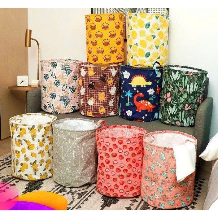 [nhiều mẫu] Sọt Vải Giỏ Vải Canvas Đa Năng Đựng Đồ Túi Đựng Quần Áo, Đồ Chơi Chống Thấm Nước, bền đẹp chắc chắn