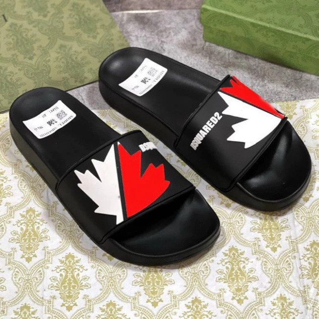Dép lê nam nữ quai ngang DSQUARED2 chữ Hồng, Dép nam boy phố êm chân , size 37 - 43 tt
