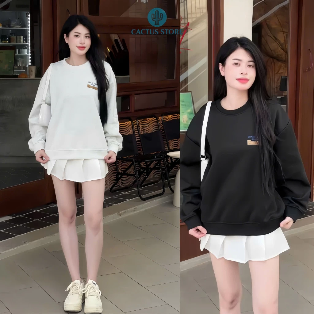 Áo Sweater Nỉ 2 Da Nam Nữ, Áo Thun Nỉ Dài Tay Dày Dặn Ấm Áp Nhiều Màu Chất Liệu Nỉ 2 Da Dày Dặn Giữ Ấm