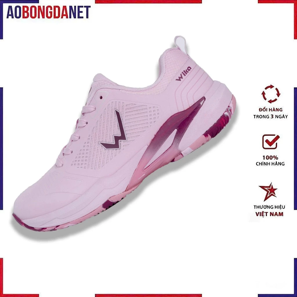 Giày Pickleball WIKA VARUS x QUANG DƯƠNG, Giày Cầu Lông Nam Nữ, Giày Tennis Đế Cao Su Vân Đa Chiều Bám Sân, Êm Chân