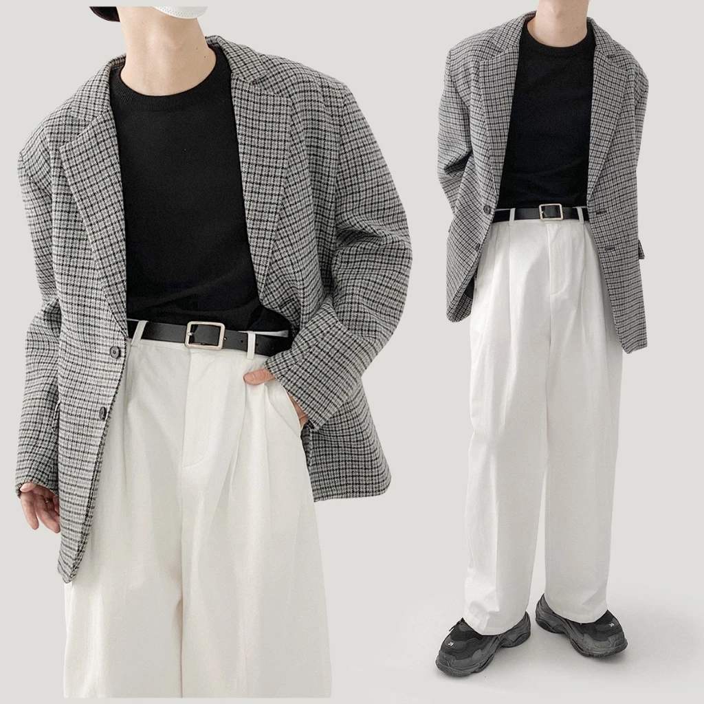 [Sẵn + Hỏa Tốc] Áo Khoác Blazer Kẻ Unisex Nam Nữ Cao Cấp, Thời Trang, Lịch Lãm Hàn Quốc