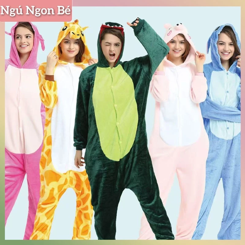 Bộ Đồ Ngủ Kigurumi Khủng Long Onesies, Phong Cách Anime Mùa Đông, Bộ Đồ Ngủ Hoạt Hình, Dành Cho Phụ Nữ Và Nam Giới