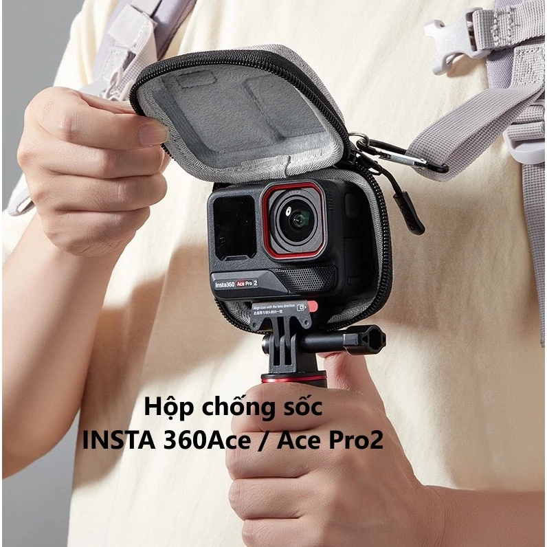 Hộp chống sốc cho máy ảnh Insta 360Ace, Ace Pro2, túi đựng bảo vệ vỏ cứng, kháng nước Boona - FD002