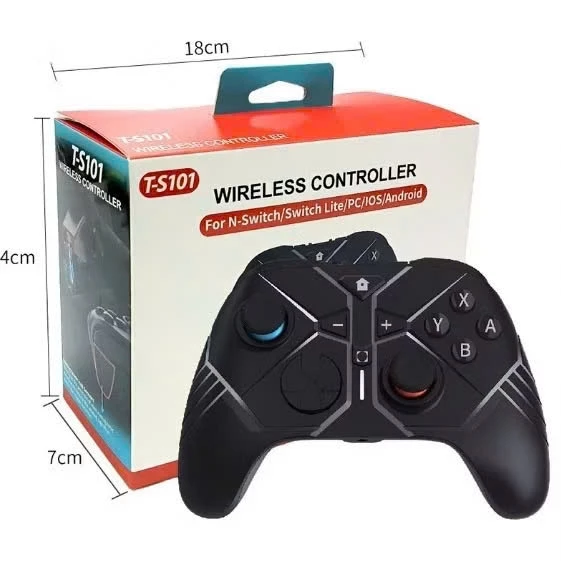 Tay cầm chơi game S101 form Xbox, tặng cáp, kết nối Bluetooth, phím Macro, chơi fifa online 4 không cần cài
