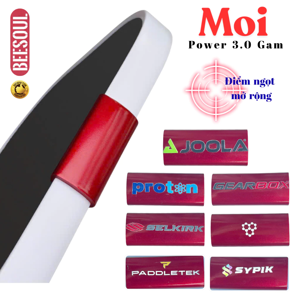 Moi độ viền vợt Pickleball Power 3 Gam mở rộng điểm ngọt, tăng sức mạnh, đầm chắc vợt tăng hiệu suất