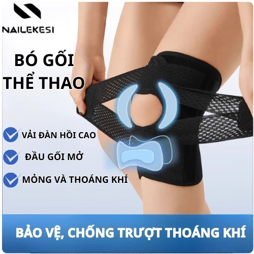Bó gối NAILEKESI, hỗ trợ phục hồi co giãn thoáng khí thấm hút mồ hôi XYP-449