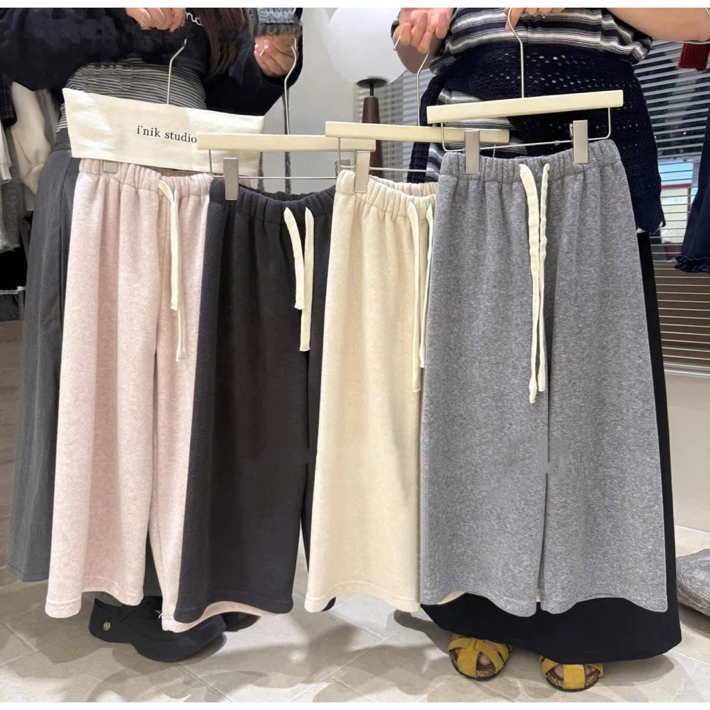 [LiA baby’s ] Quần nỉ lông tho xuông ống rộng ấm áp cho bé gái(9-30kg)
