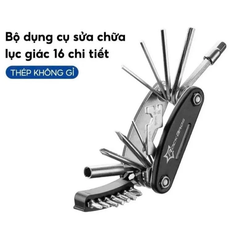 Bộ Lục Giác Sửa Chữa Cầm Tay Đa Năng Tua Vít 16-in-1, Dùng Lắp Giáp, Sửa Chữa Xe Đạp, Xe Máy