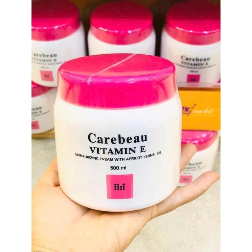Kem Vitamin E Dưỡng Ẩm Carebeau 500ml nắp hồng Thái Lan