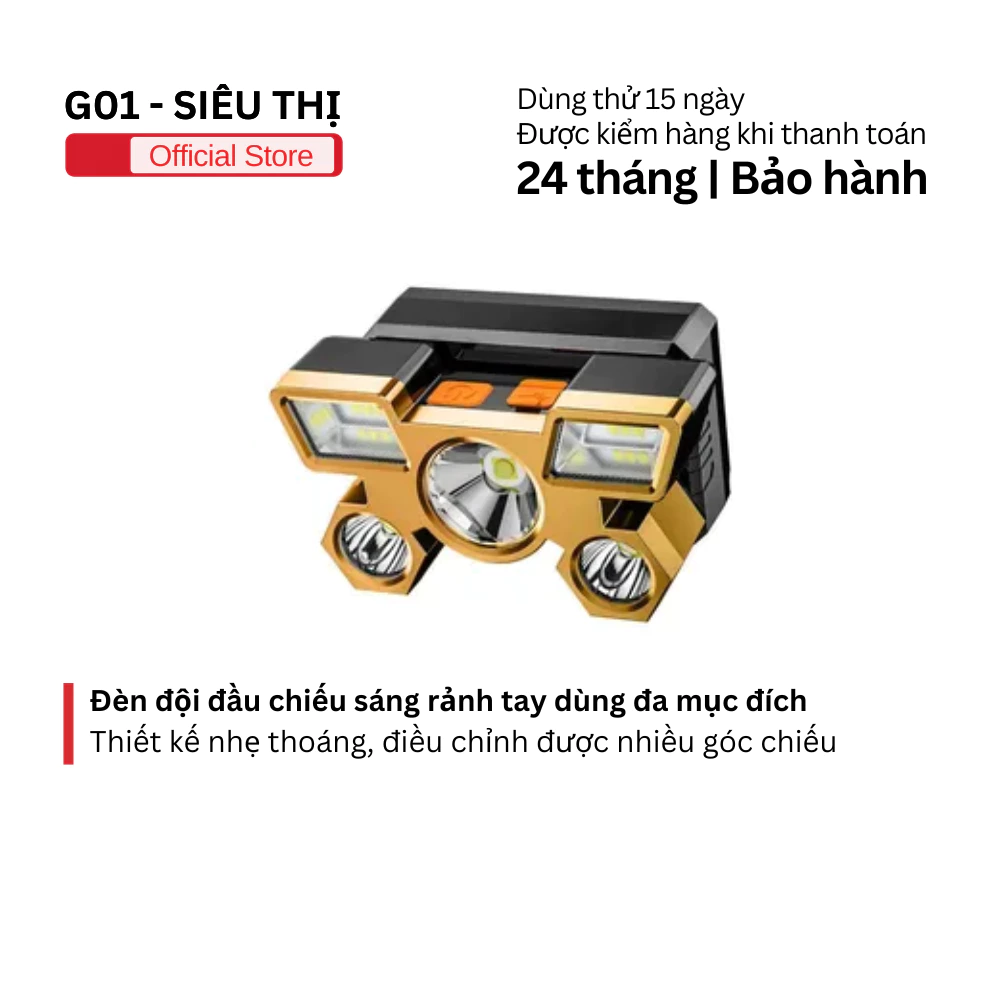 Đèn đội đầu chiếu sáng rảnh tay tiện dụng cho dã ngoại, câu cá, leo núi, và sửa chữa