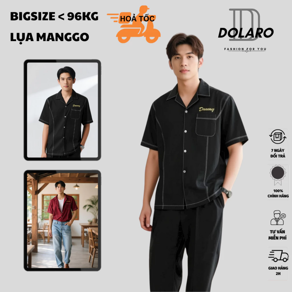 Áo sơ mi kiểu tay ngắn lụa local brand DOLARO hợp với thời trang , áo sơ mi tartan đỏ phong cách douyin