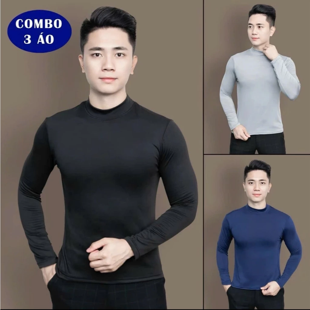 COMBO 1-2-3 ÁO giữ nhiệt lót nỉ thu đông NAM NỮ ấm áp co giãn 4 chiều trẻ trung thanh lịch nam nữ đều mặc được-áo menswe