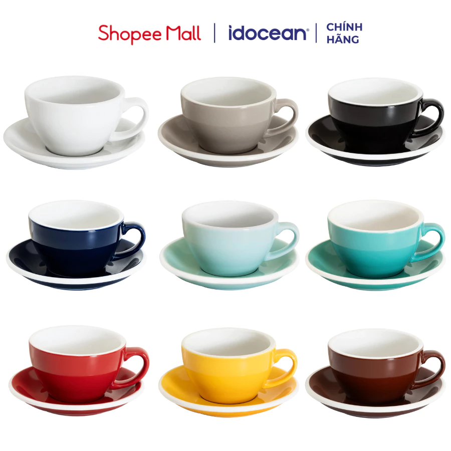 Ly Sứ Cà Phê Egg 200ml Cappuccino Cup & Saucer - Màu cơ bản - Loveramics