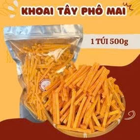 500G Snack Khoai Tây Que Lắc Phô Mai - Cay Tê Thơm Giòn Siêu Ngon