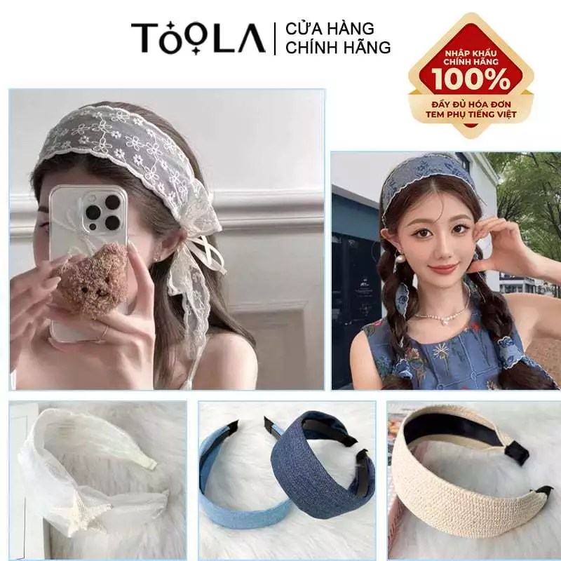 [NHẬP KHẨU] Băng đô thời trang cài tóc bản to, trẻ trung phong cách Hàn Quốc TOOLA