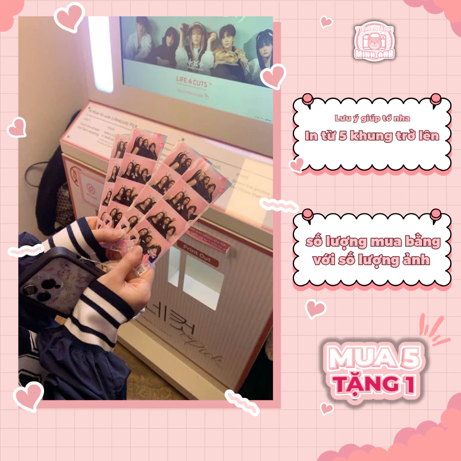 [Nhận in từ 5 ảnh photoboth] In Ảnh Photostrip 5x15cm, 10x15 In theo yêu cầu,In ảnh photobooth