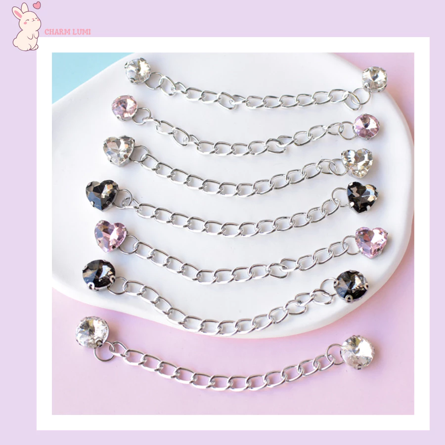 Dây Xích Pha Lê, Trái Tim, Ngọc Trai – Phụ Kiện Handmade DIY, Trang Trí Tiểu Cảnh, Ốp Lưng Điện Thoại, Nón Bảo Hiểm,...