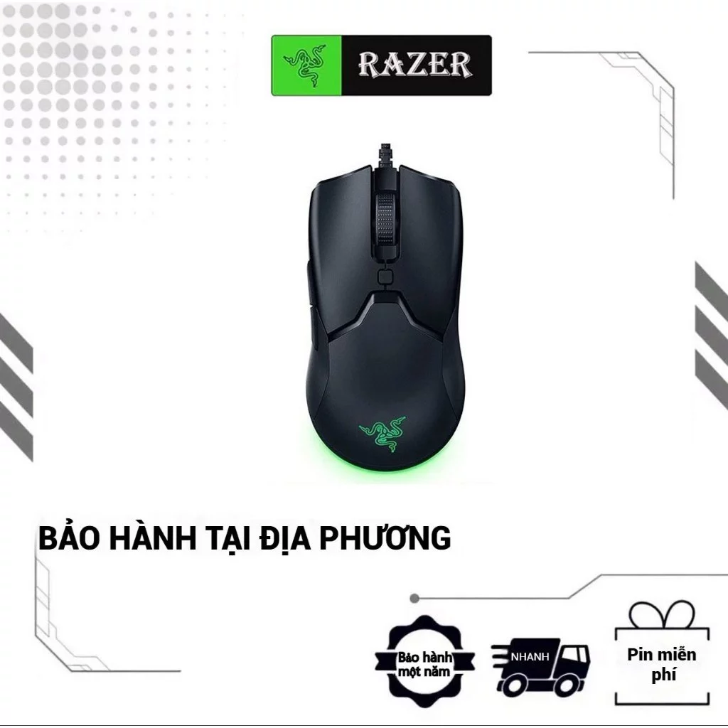 Chuột chơi game có dây/không dây Razer Viper Mini kèm phần mềm Macro, có thể sạc lại, giao hàng trong ngày