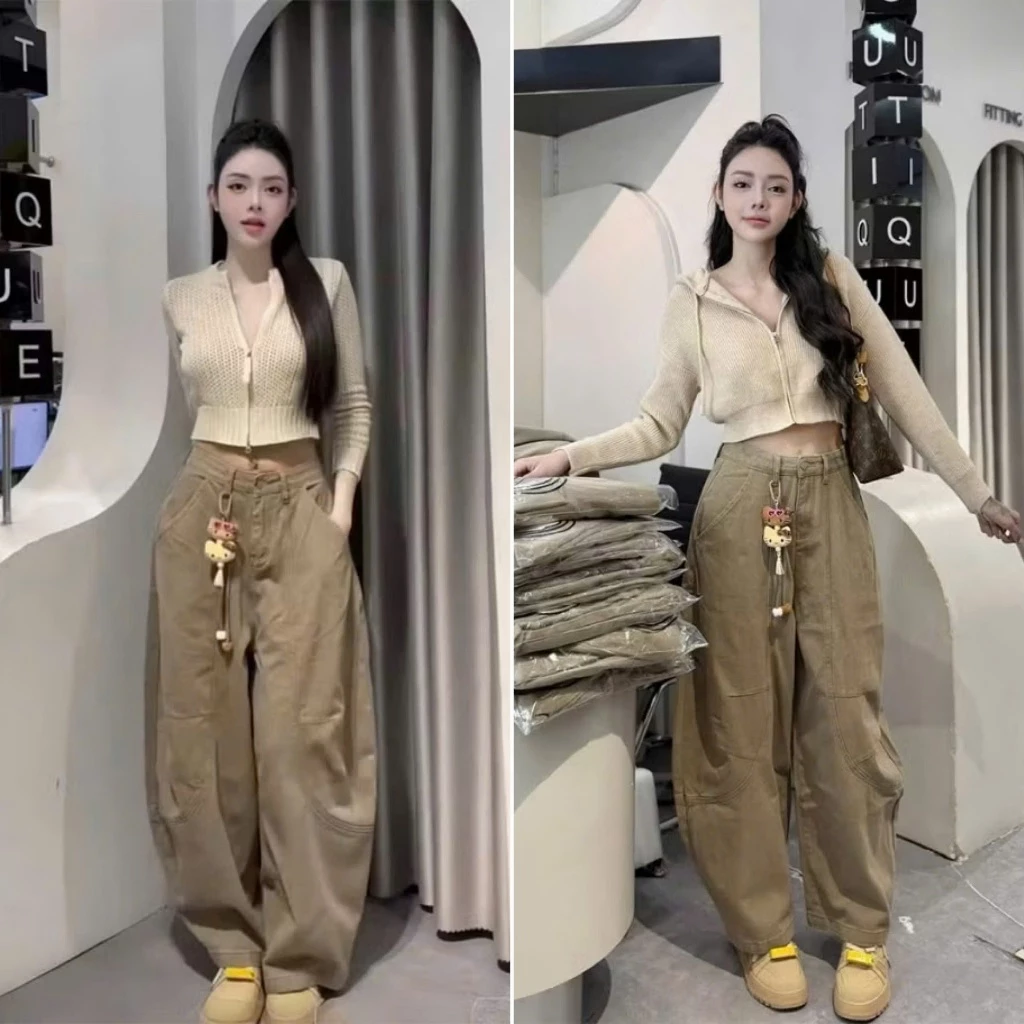 Quần Suông Baggy Ống Rộng Màu Nâu Tây Hót Mới Về