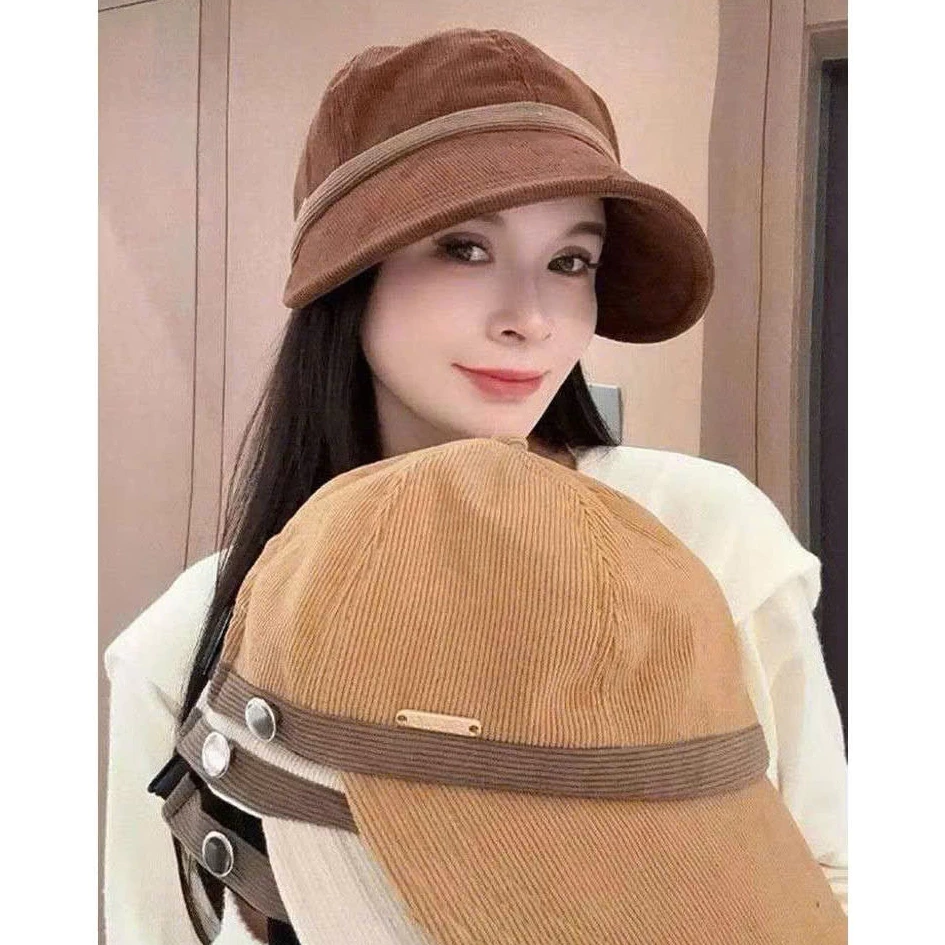 M109 Mũ Chống Nắng Vải Nhung Có Nút Cài Khẩu Trang, Mũ vành rộng thông thường Thể thao ngoài trời