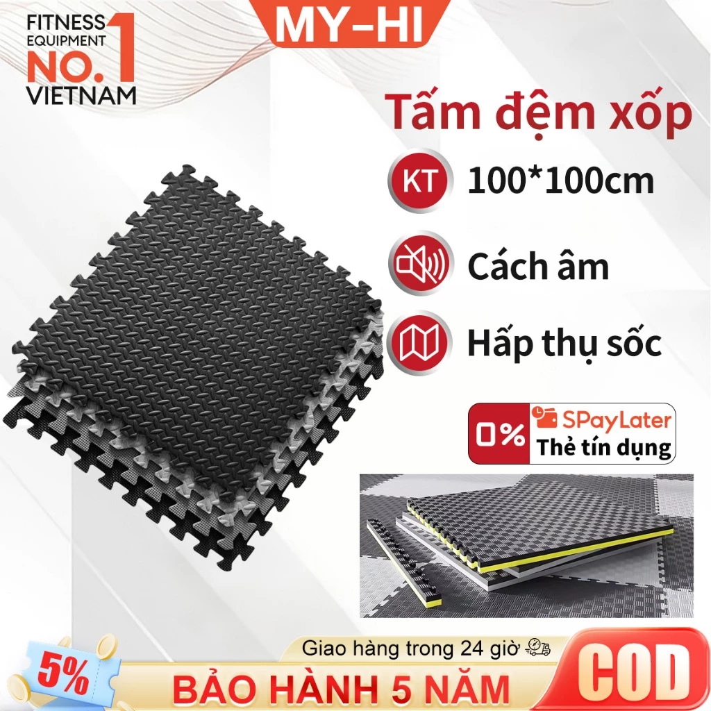 Thảm Xốp,100x100cm, Chống trượt, Dày hơn, Chống nước, Trẻ em và người lớn đều dùng được, Tại nhà, Phòng gym