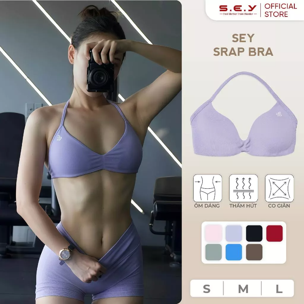 Áo bra nữ SEY BRA STRAP, áo ngực thể thao, Áo Bra nâng ngực, Áo tập Gym, thoải mái vận động