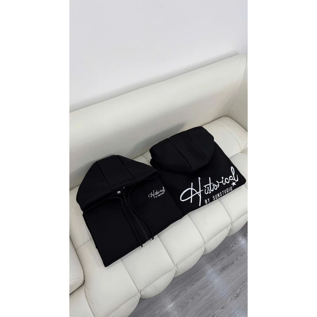 [BST MỚI 2025]  ÁO HOODIE KHOÁC BOXY NỈ LÓT GIÓ BY HISTOICAL - SÚNTUDIO THÊU 2 MẶT