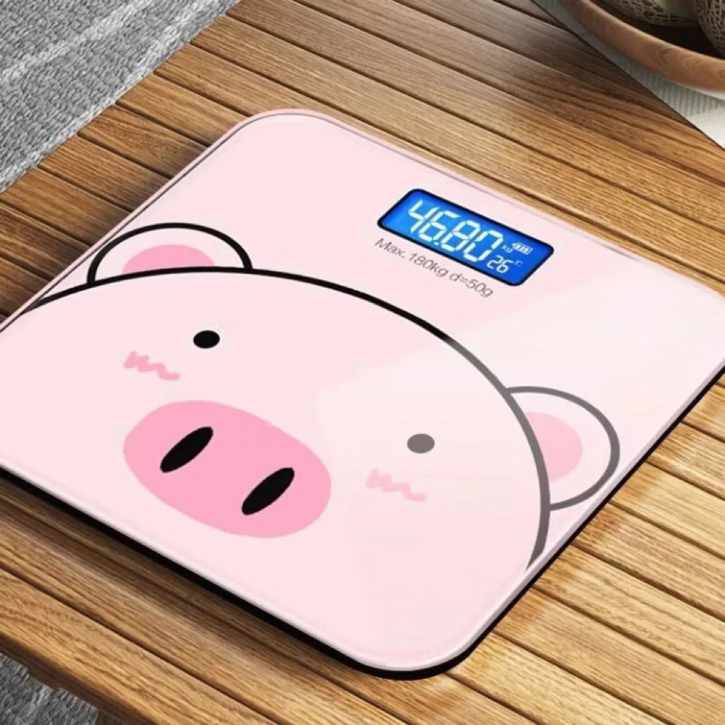 Cân Điện Tử Heo Hồng Dễ Thương, Cân Đo Chính Xác Hiển Thị Màn Led