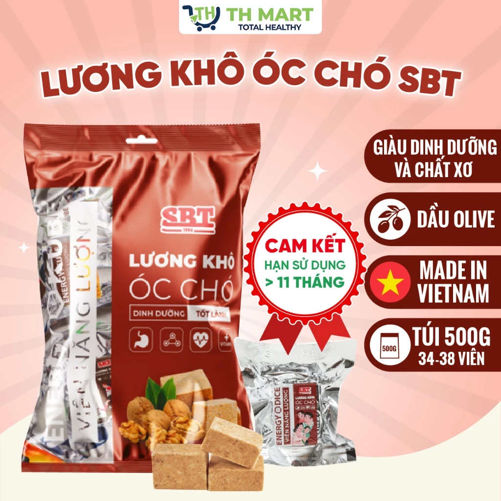 Lương Khô SBT Vị Óc Chó Loại 1kg 65- 70 Viên Thơm Ngon Bổ Sung Dinh Dưỡng Não Bộ