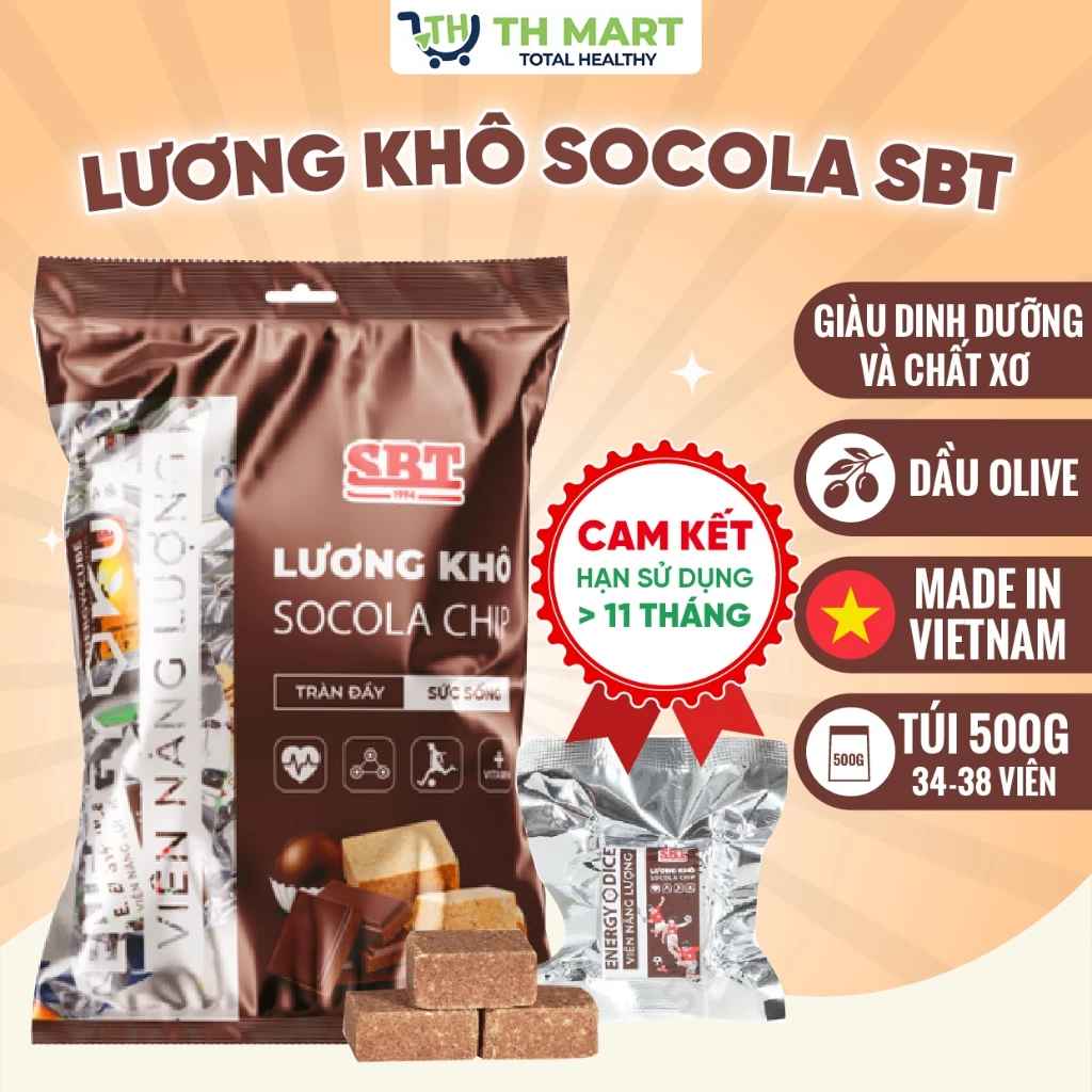 Lương Khô SBT Vị Socola 1kg 65-70 Viên Sức Khỏe Và Tinh Thần Vượt Trội