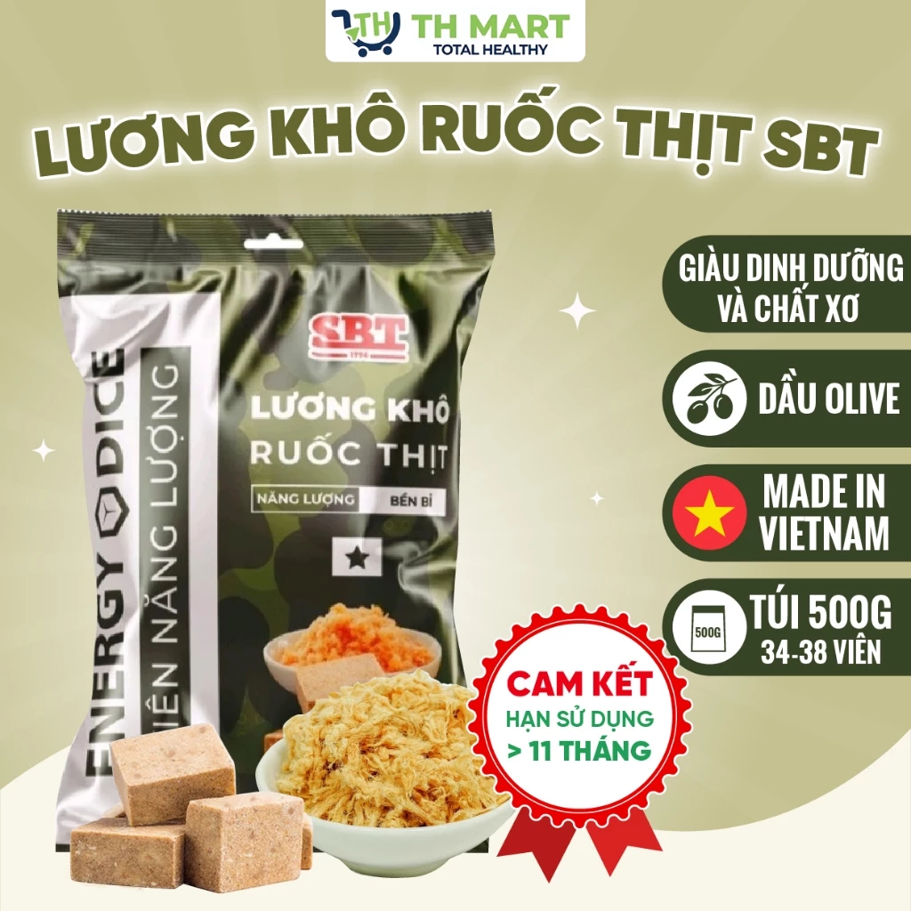 Lương Khô SBT Vị Ruốc Thịt Loại 1kg 65-70 Viên Cung Cấp Năng Lượng Nhanh Chóng