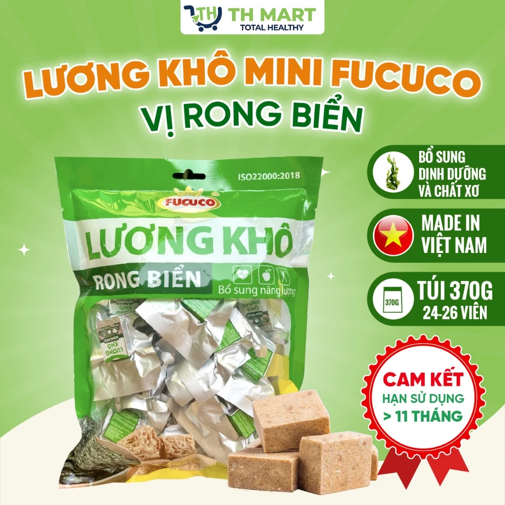 [COMBO 4 GÓI] Lương Khô Rong Biển Fucuco Túi 370g Bổ Sung Năng Lượng, Tốt Cho Sức Khỏe, Tiện Lợi