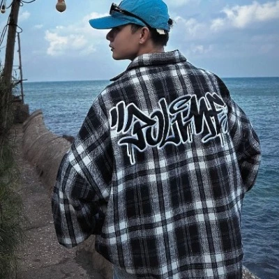 T Áo sơ mi flanel khoác dạ kẻ caro form rộng boxy ngắn lửng bigsize cặp đôi tay dài chống nắng local brand pandax polime