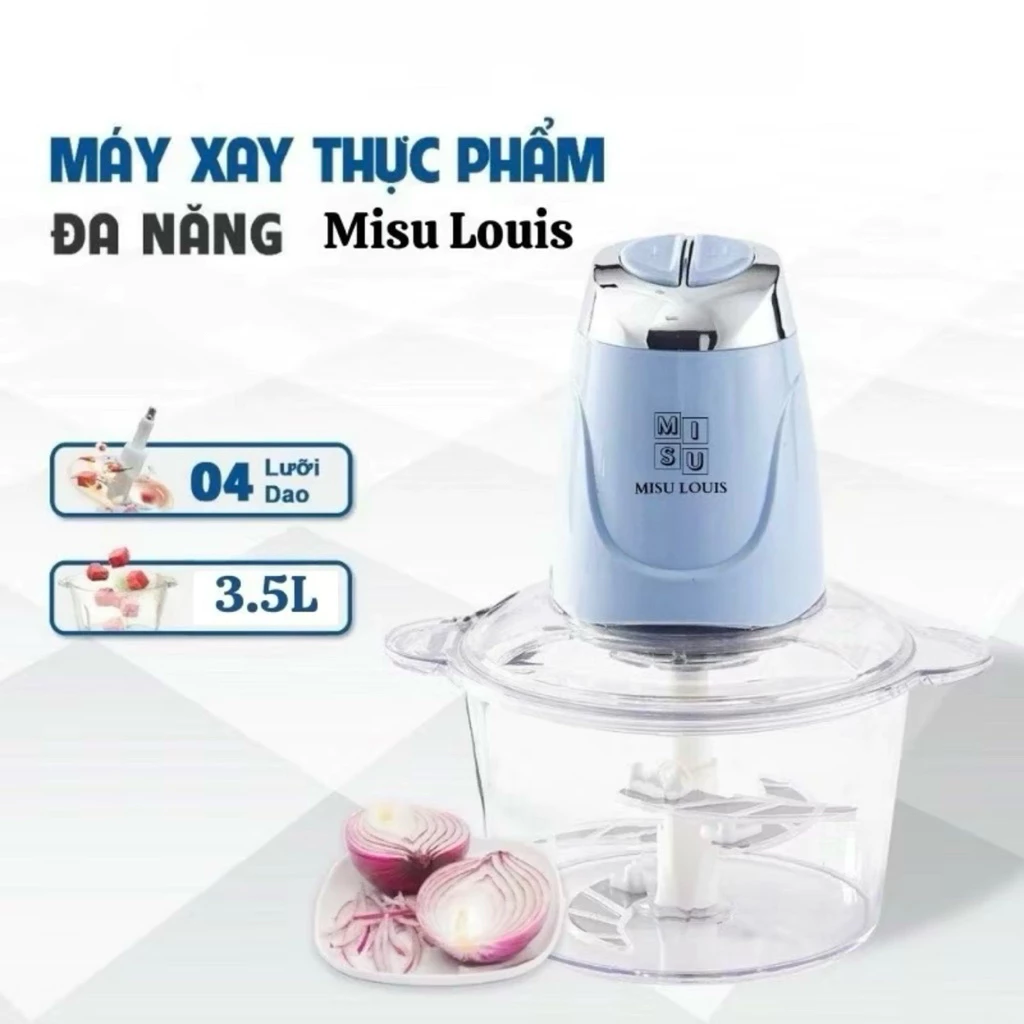 Máy Xay Thực Phẩm Đa Năng MISU LOUIS Cối Thủy Tinh 3.5L, Công Suất 1800W - Giải Pháp Hiện Đại Cho Gian Bếp.